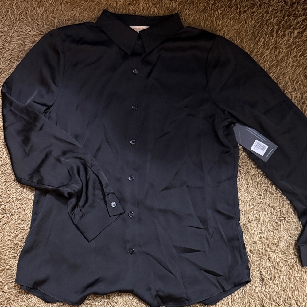 Skies Are Blue Classic Black Blouse